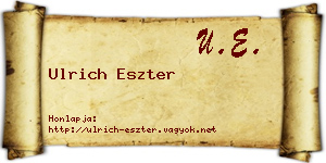 Ulrich Eszter névjegykártya